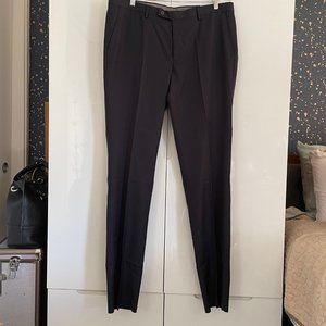 NWT Deep Navy blue men's unhemmed uniform dress pants size 38W straight leg